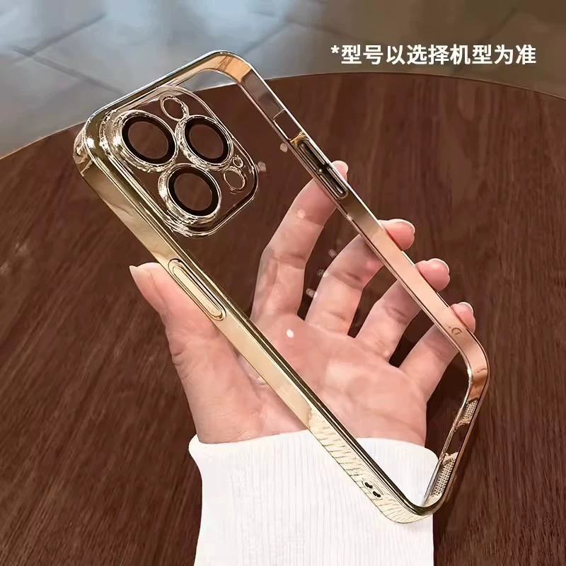 Чехол для телефона (Apple) iPhone 16–17 серии, прозрачный ударопрочный защитный чехол с защитой объектива камеры