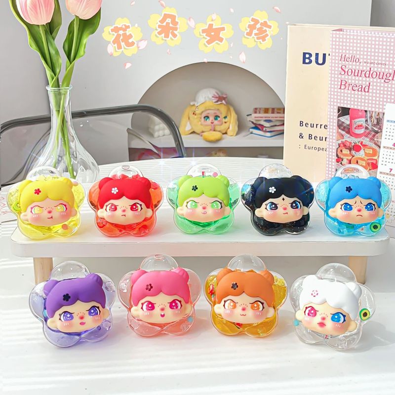 花びらガールアクリル小さなクリエイティブかわいい漫画の装飾品トレンディなガーリーハート寝室の小さなギフトデスクトップ装飾|undefined