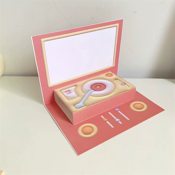 Red vocal card greeting card