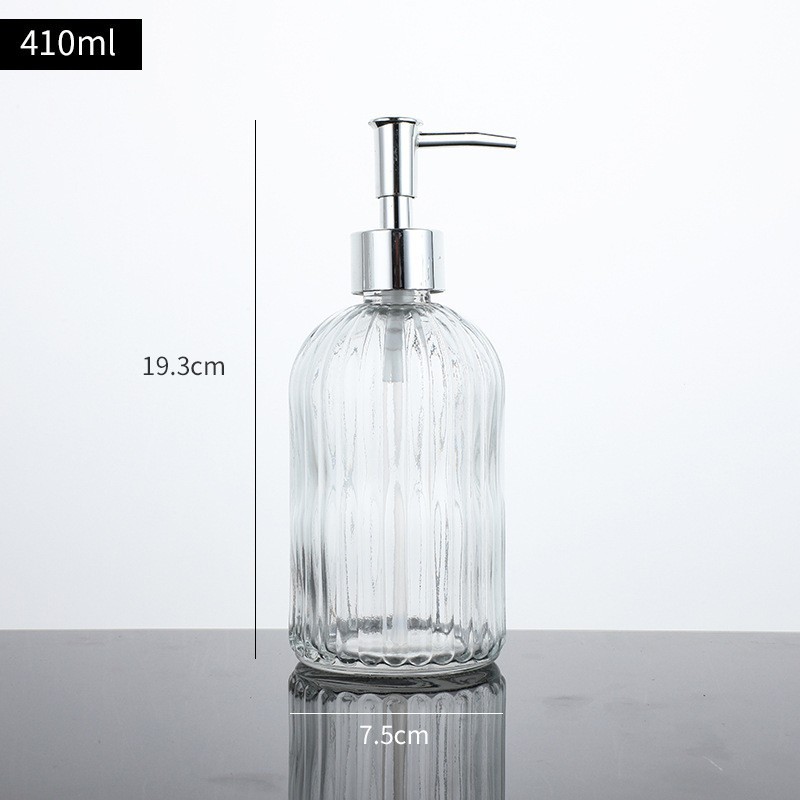 Botella de desinfectante de manos de presión botella de champú de baño doméstico botella de agua de gel de baño botella de cristal embalaje de loción vacía botella duradera