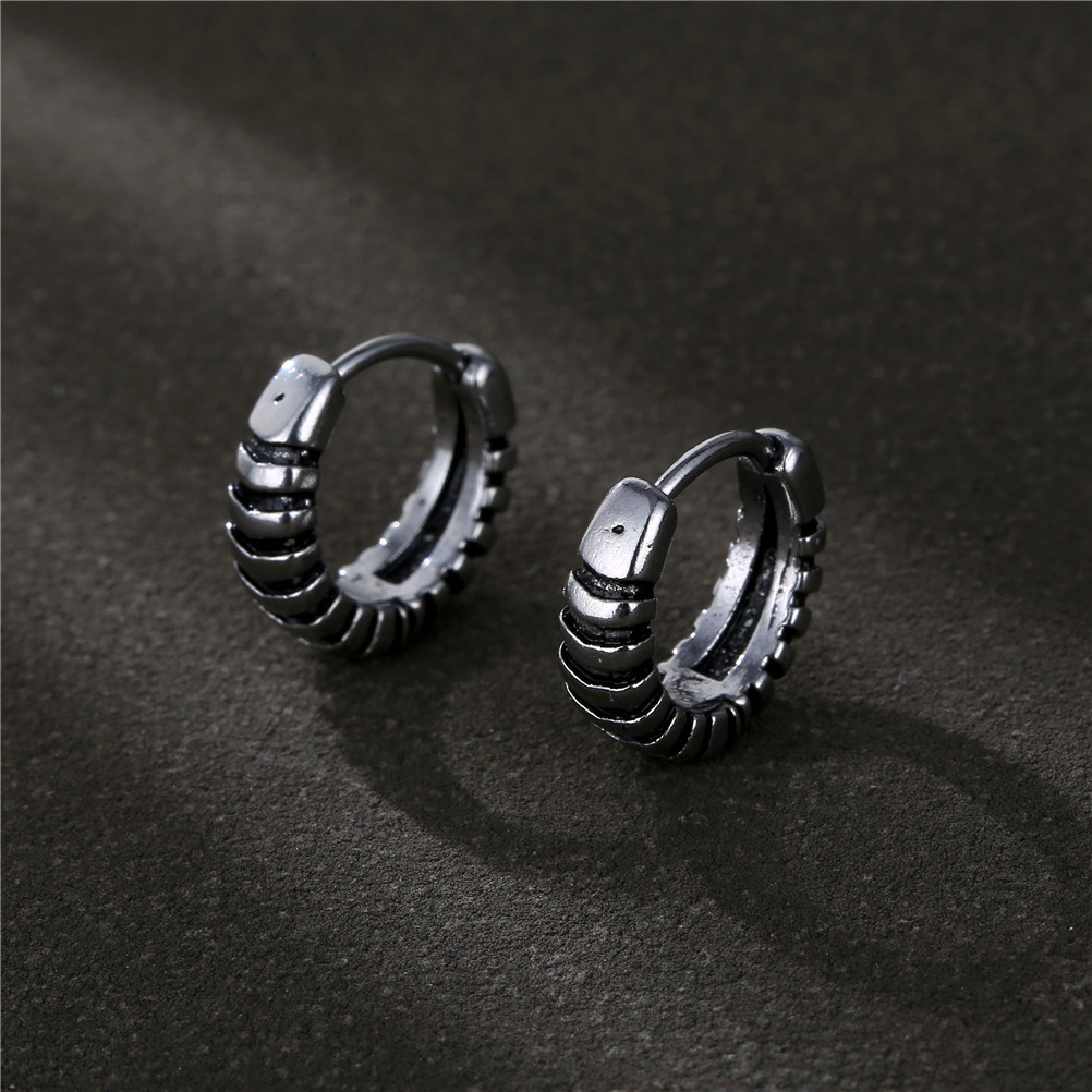 1 Piece Hip-hop Solid Color Titanium Steel Plating Men's Earrings display picture 1