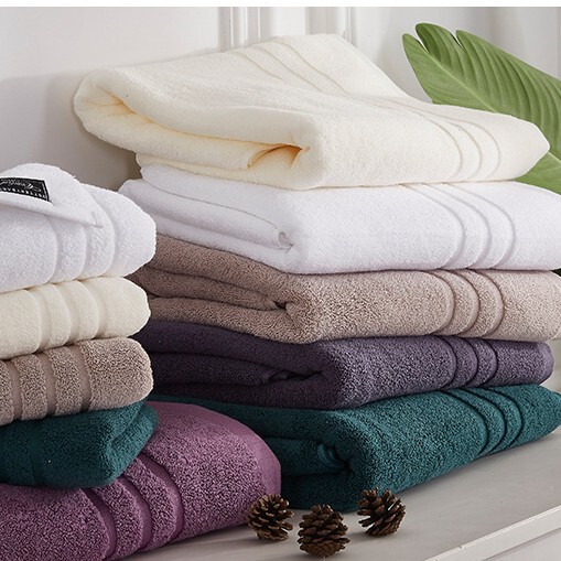 Household pure cotton extra-large and thick plain color 80*160 widened and lengthened men's bath towel beach towel for hotel bathing Household pure cotton extra-large and thick plain color 80*160 widened and lengthened men's bath towel beach towel for hotel bathing