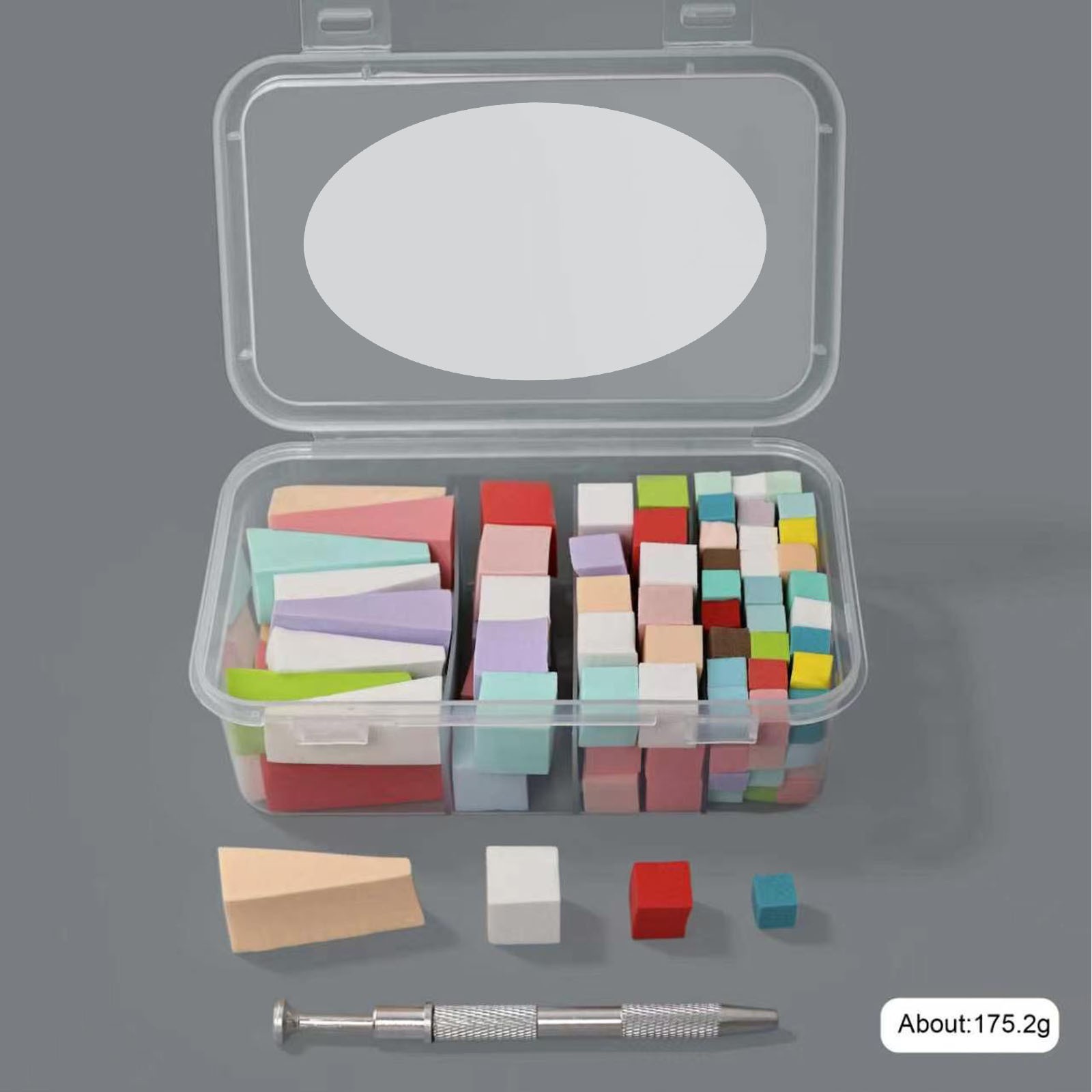 Mini esponja para decoración de uñas, esponja de colorete degradada, esponja multifacética antiadherente para decoración de uñas, maquillaje y corrector.