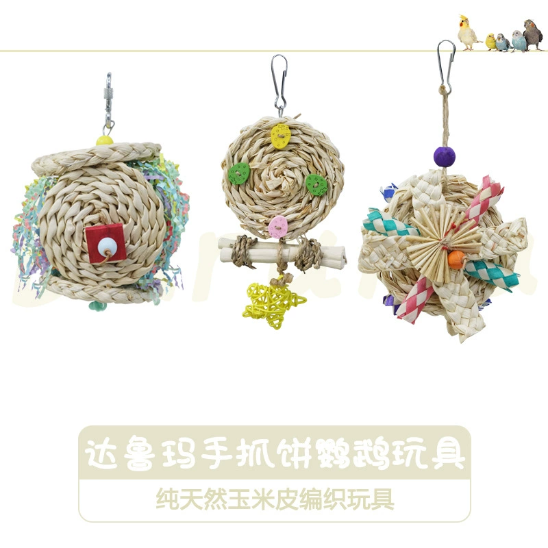 ДАРУМА Тайвань Дару ручной торт кукурузный тканый Попугай Игрушка товары для птиц слеза радужная бумага аксессуары для клетки для птиц