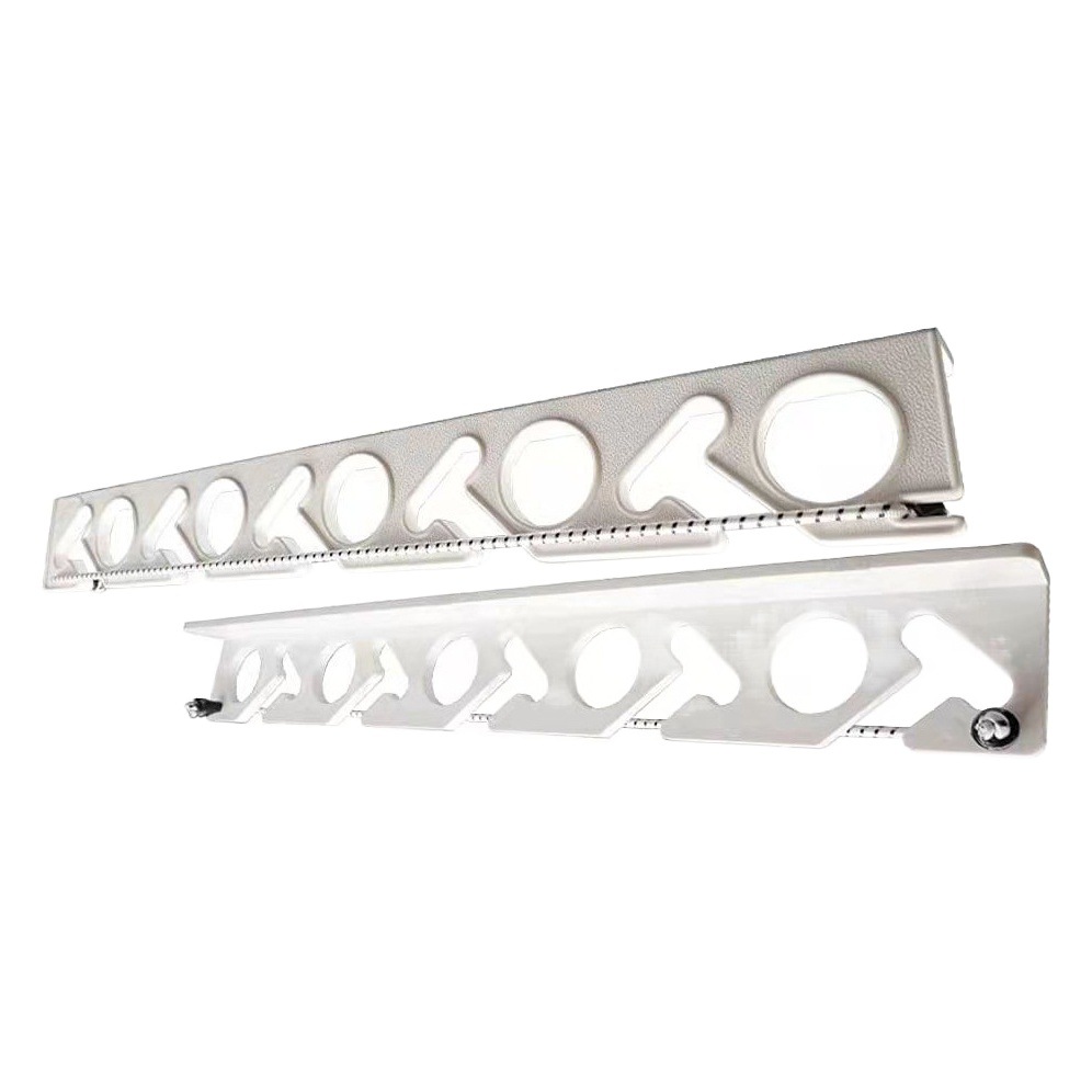 Nueva Barra de pesca montada en la pared de 10 agujeros soporte de la barra de pesca del hogar estante de exhibición de la barra de pesca montado en la pared estante de almacenamiento