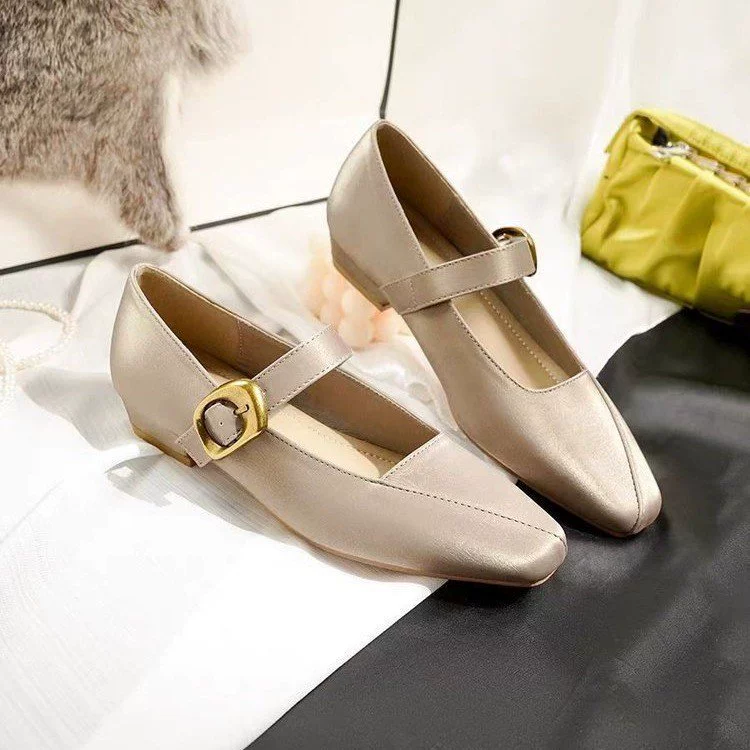 Клык с неглубоким ртом французские одиночные туфли женские толстые каблуки с юбками высокого уровня шелковые моды дикие пригородные туфли Мэри Джейн