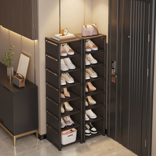 Simple shoe rack home entrance multi-layer space-saving narrow shoe cabinet dormitory storage magic corner shelf shoe box