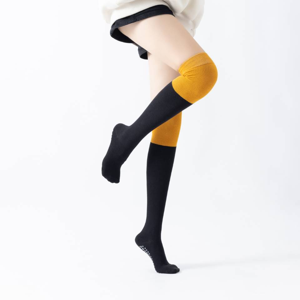 New 2022 Autumn/Winter Knee-high Warmth-preserving Ankle-covering Yoga Socks for Dance and Pilates, Slimming Long Leg Socks