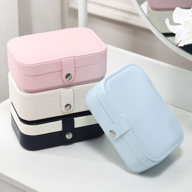 Cross-Border Multifunctional Portable Travel Girl Jewelry Storage Box Necklace Ring Earrings Multi-Layer Home Jewelry Jewelry