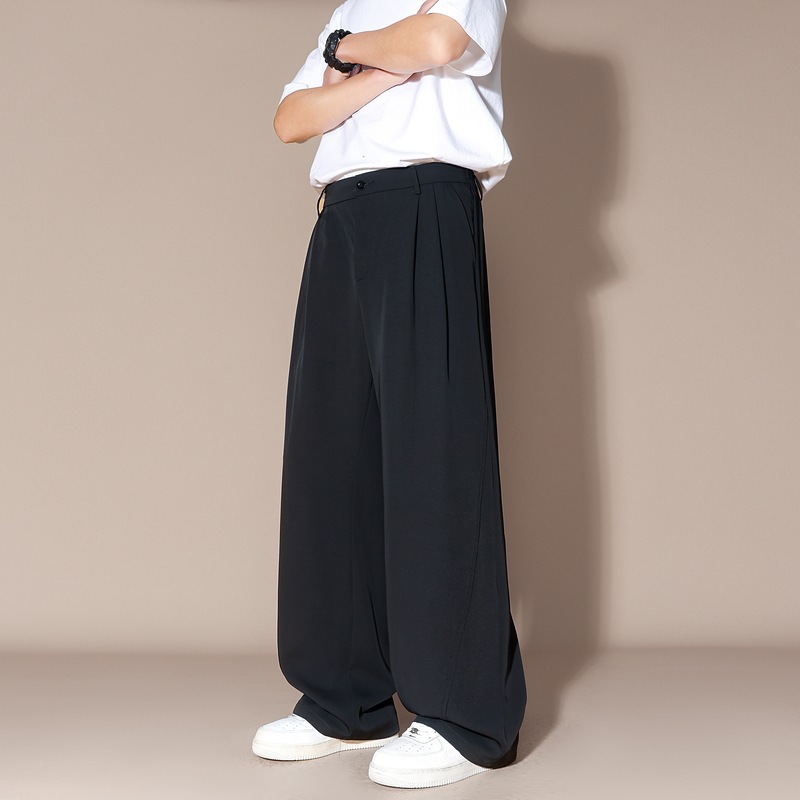 Draped Casual Pants Men's Spring and Autumn Trendy Brand Loose Plus Fertilizer Plus-size Straight Long Pants Draped Pants