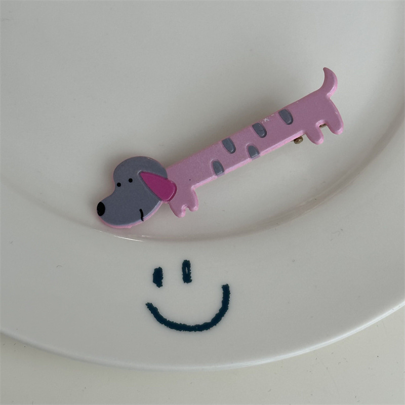 Forcina per capelli a forma di cucciolo, dolce, ragazza dei cartoni animati, a forma di cuore, a forma di becco d'anatra, lunga, con frangia, fermaglio per capelli spezzati, accessori per capelli Nuovo_voghion.com