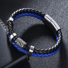 外贸手链 简约复古编织多层皮手带绳彩色皮手环欧美热销爆款