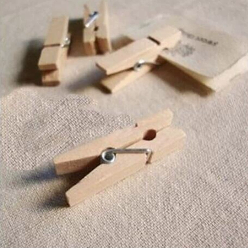 Factory direct selling log clip wholesale wooden clip DIY photo clip signed wood clip 3.5x0.7 nickel plating