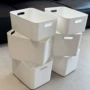 家用带盖白色塑料整理箱