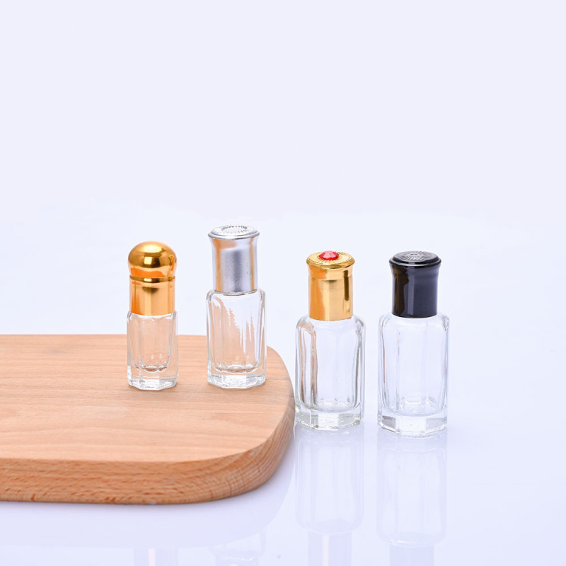 現物3ml 6ml 9ml 12mlボールボトル八角形ビーズボトル精油ボトル香水分注ボトル透明ガラス瓶|undefined