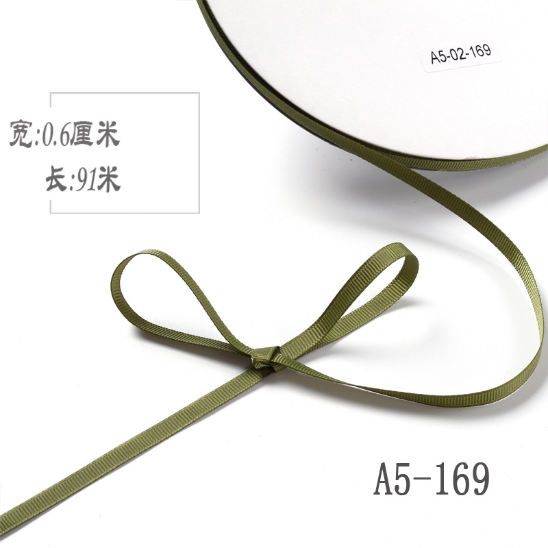 6mm de alta densidad costilla cinta DIY cinta colgante grano etiqueta marcador caja de regalo embalaje arco ropa hilo cinta