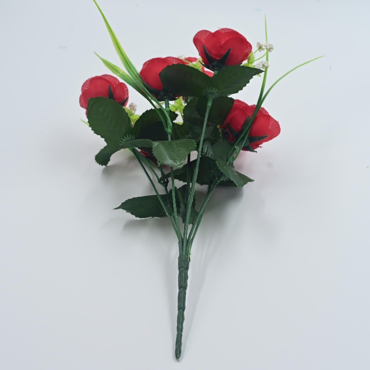 Nanyang pantalla mayorista simulación de flores de rosa pequeña escena de rosa props decoración para el hogar simulación flores falsas