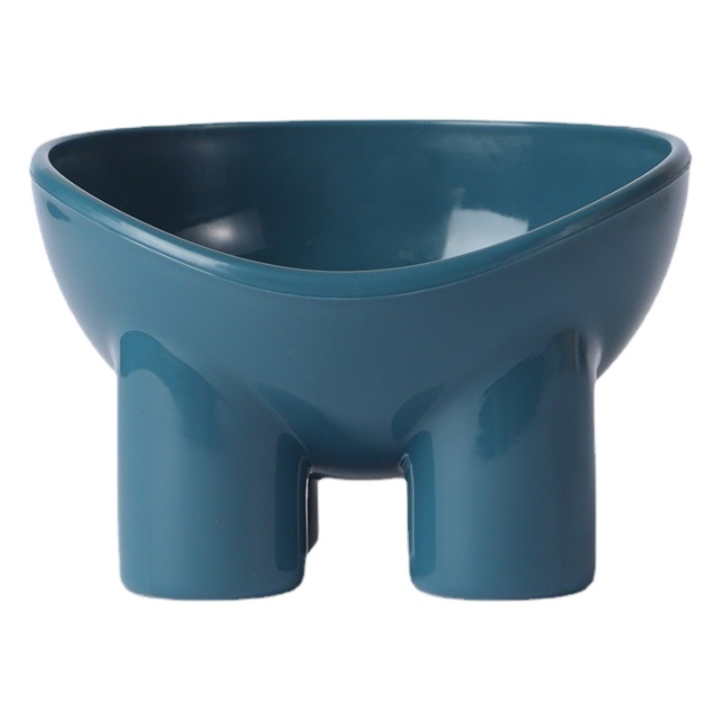 Macaron color elefante pierna protección del cuello tazón de gato antigolpes sobre antideslizante tazón de comida para mascotas tazón alto científico para gatos al por mayor