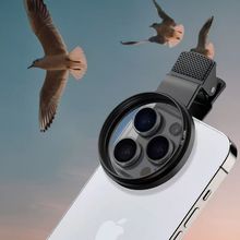 现货手机摄影偏振镜镜头滤镜带夹子CPL偏光镜消除反光高清滤52mm