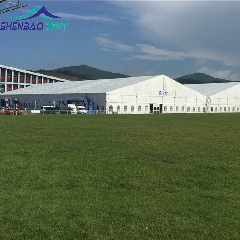 40米跨度白色欧式活动帐篷  铝合金轻钢结构工业仓库厂房帐篷