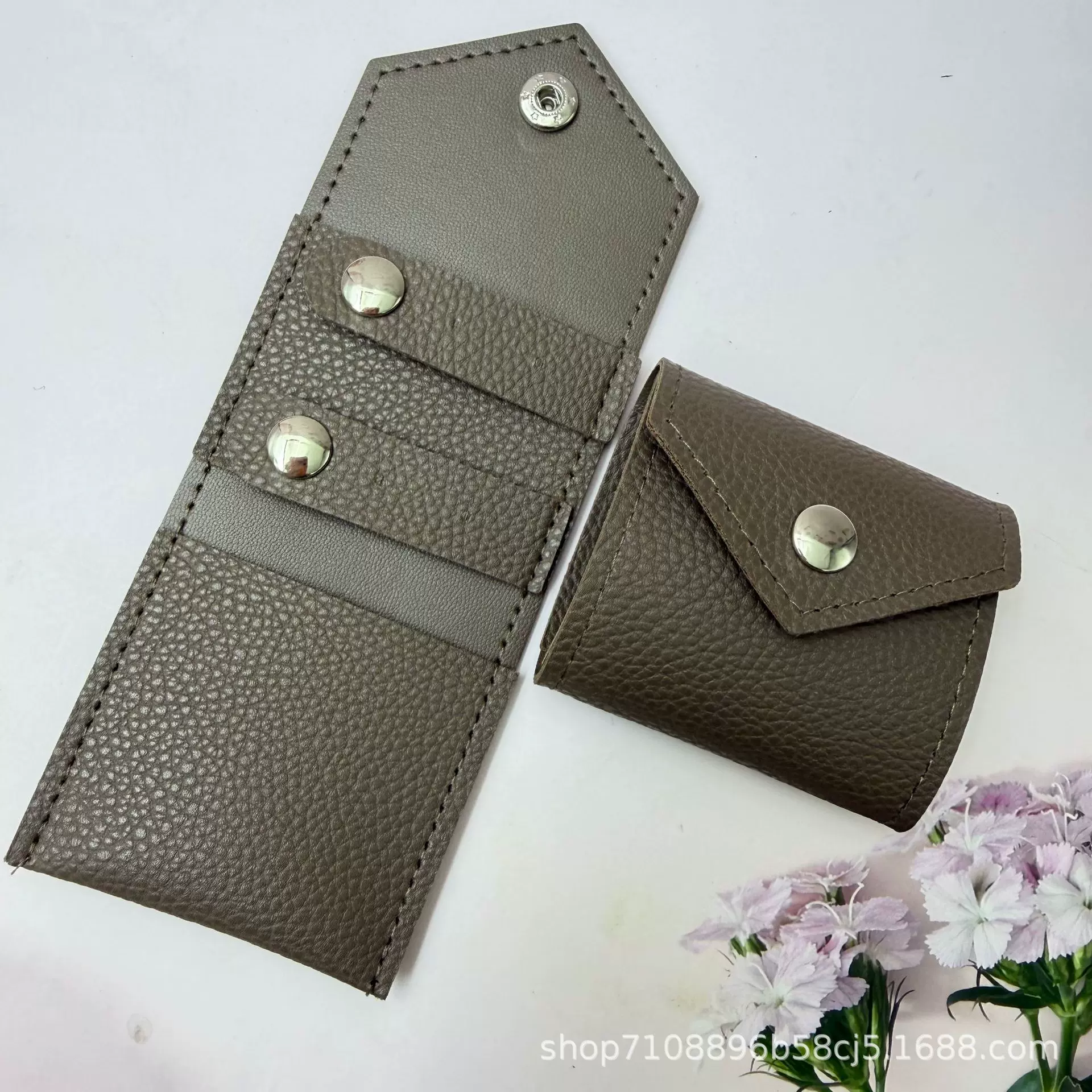 广东包邮专业定制PU皮首饰袋批发按扣珠宝收纳包免费出图可拿样