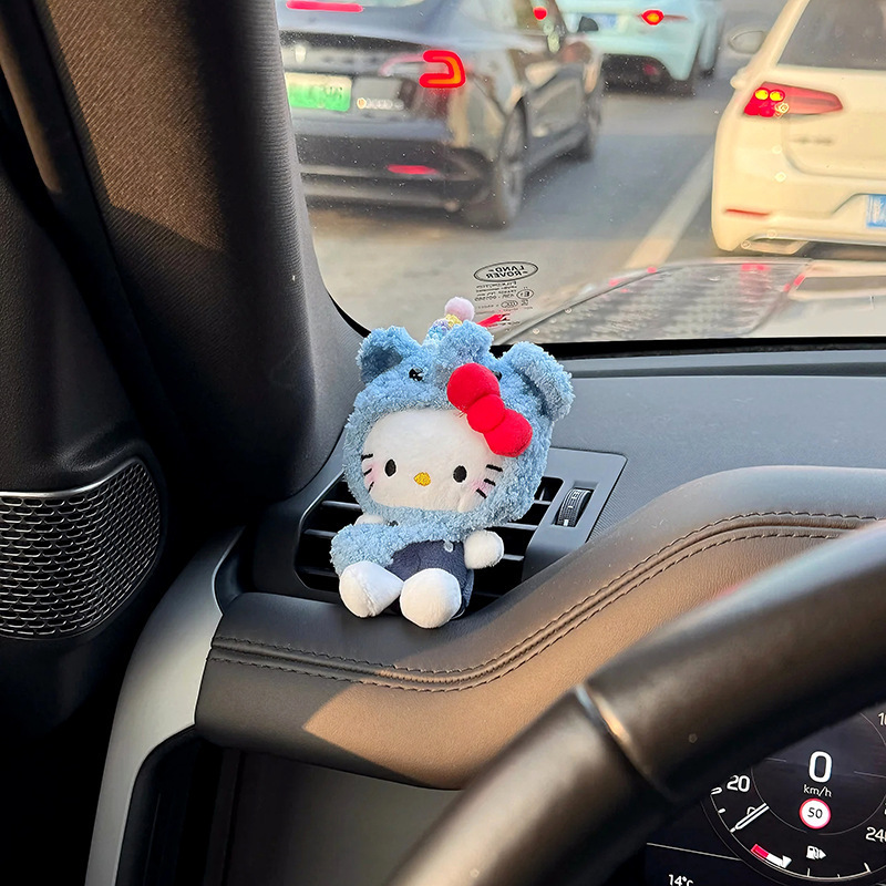 Elefante Kitty coche guarnición muñeca guarnición muñeca guarnición luces de dirección regalo de coche nuevo para amigos
