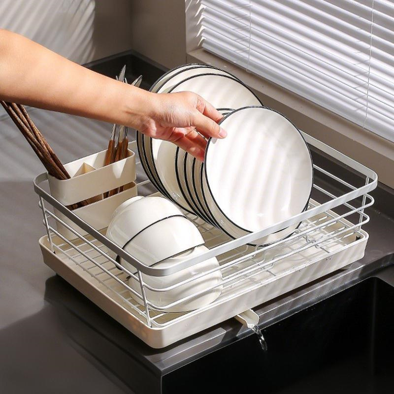 Estante de platos, estante de drenaje, estante de almacenamiento de platos, estante de almacenamiento de platos, estante de secado de platos, estante de platos de acero inoxidable, estante de drenaje de platos, estante de almacenamiento de platos, estante de almacenamiento de platos
