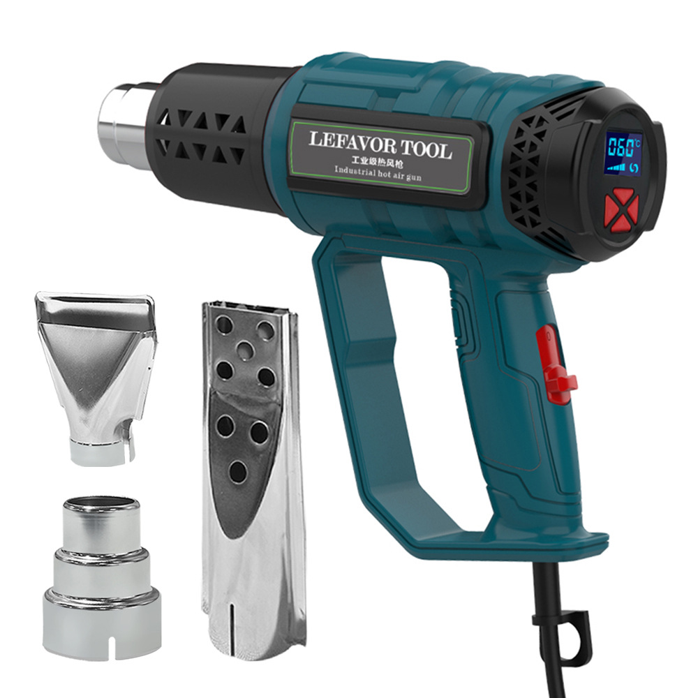 Pistola de aire caliente de control electrónico de temperatura transfronterizo 2000W pistola de aire caliente de grado inteligente línea de soplado pistola de película pistola para hornear