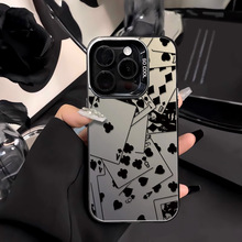 适用iPhone17Pro Max创意扑克牌手机保护壳苹果15小众16大孔高级