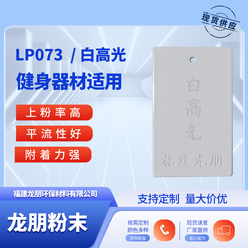 LP073  白高光 健身器材喷涂塑粉 浙江粉末 热固性粉末 龙朋塑粉