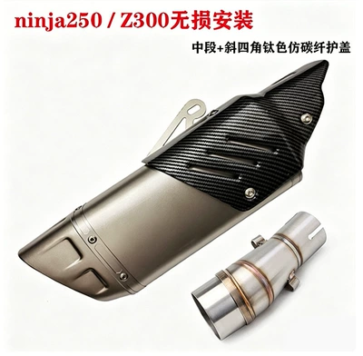 Exhaust pipe: suitable for motorcycle ninja 250 - 16-z250z300-industry-commerce-triangle-set-laser
