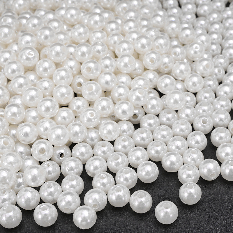 ABS agujero imitación de perlas DIY accesorios de joyería de perlas hechas a mano material de collar de pulseras
