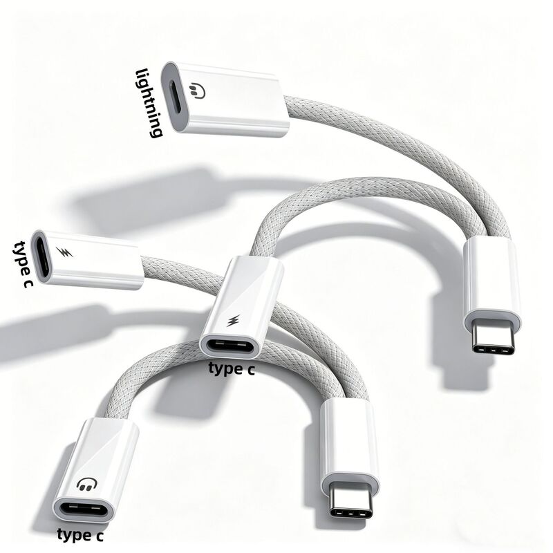 USB-C to lightning lightning converter type c to iphone headset audio cable for apple 15