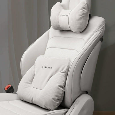 Headrest, 09 08 Car Headrest Car Cushion - horn-model-off-white-lynk-co-headrest-lumbar-support-one-each