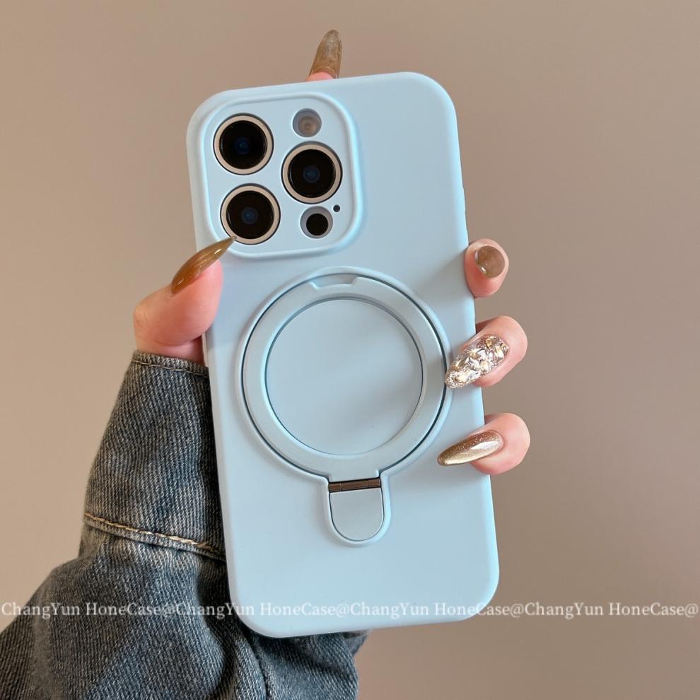 Magnetic Silicone Phone Case For Iphone 15 Pro 14 13 Shockproof_voghion.com