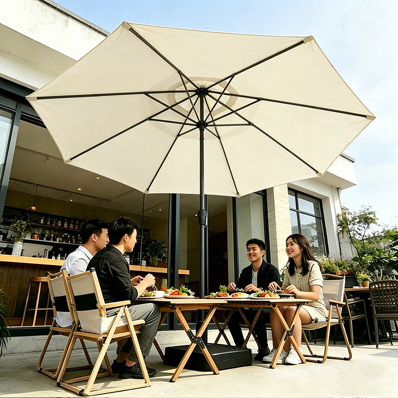 Sombrilla de Protección Solar para Exteriores, Parasol Grande para Publicidad, Sombrilla de Centro para Puestos, Sombrilla Impermeable para Patio, Sombrilla Romana para Balcón
