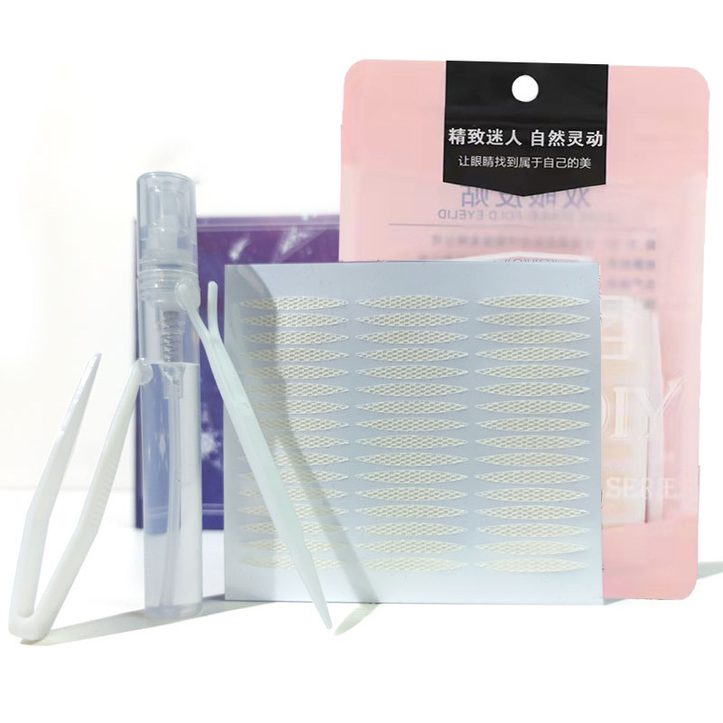 Pegatinas de doble párpado de encaje invisible natural ensanchado extra grande pegatinas de párpado sin costuras pegatinas de ojo doble de media luna femenina pegatinas de ojo ancho