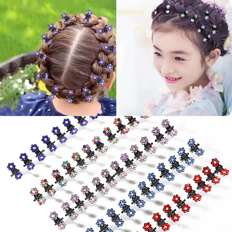 Korean Hair Accessories Children's Hairpin Jewelry Cute Rhinestone Female Bangs Headdress Baby Hairpin Clip Hair Accessories Headdress Wholesale