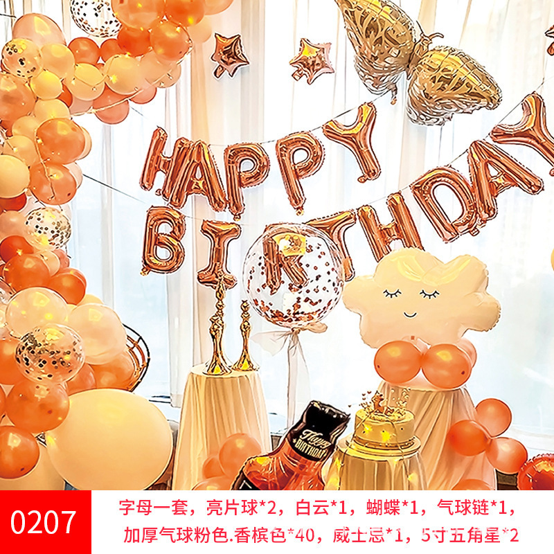 生日派对布置装饰气球 成人气球套装女友生日气球详情31