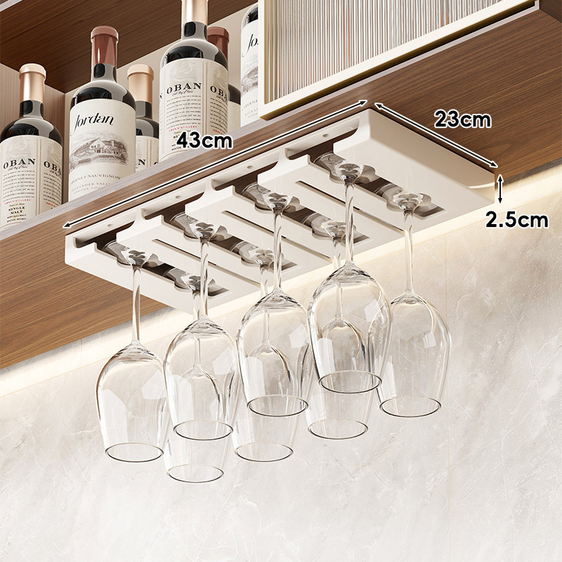 Soporte Colgante para Copas de Vino de Acero al Carbono, Organizador para Bar y Gabinete de Vino