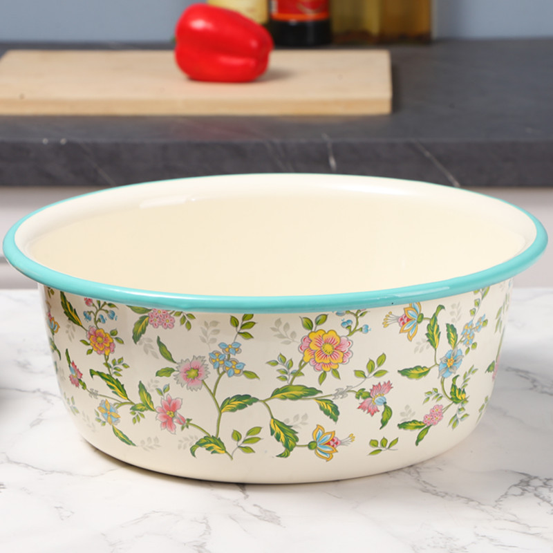 Ouli casa cocina cuenca de sopa de esmalte y cuenca de huevo cuenca de lavado de verduras cuenca de esmalte cuenca de mezcla