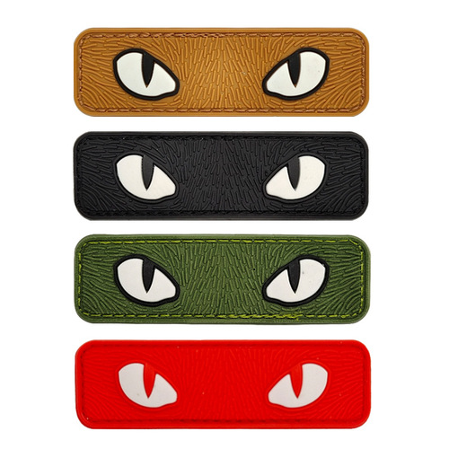 3D PVC rubber patch cat eye helmet badge devil eye outdoor bag accessories armband armband
