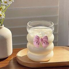 太ったビープ音コーヒーガラスカップストロー付きins風家庭用女子学生高颜値冷たい飲料ミルクカップ