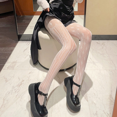 New asymmetrical fishnet stockings, cross-border best-selling stockings, bottoming pantyhose, Japanese Lolita stockings