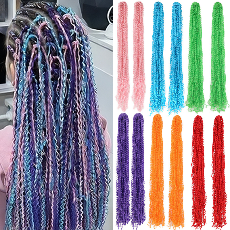Paquete de una sola pieza Europa y América África delgada tres hebras pelucina aguja de cabello trenzada fibra química monocromática trenza sucia al por mayor