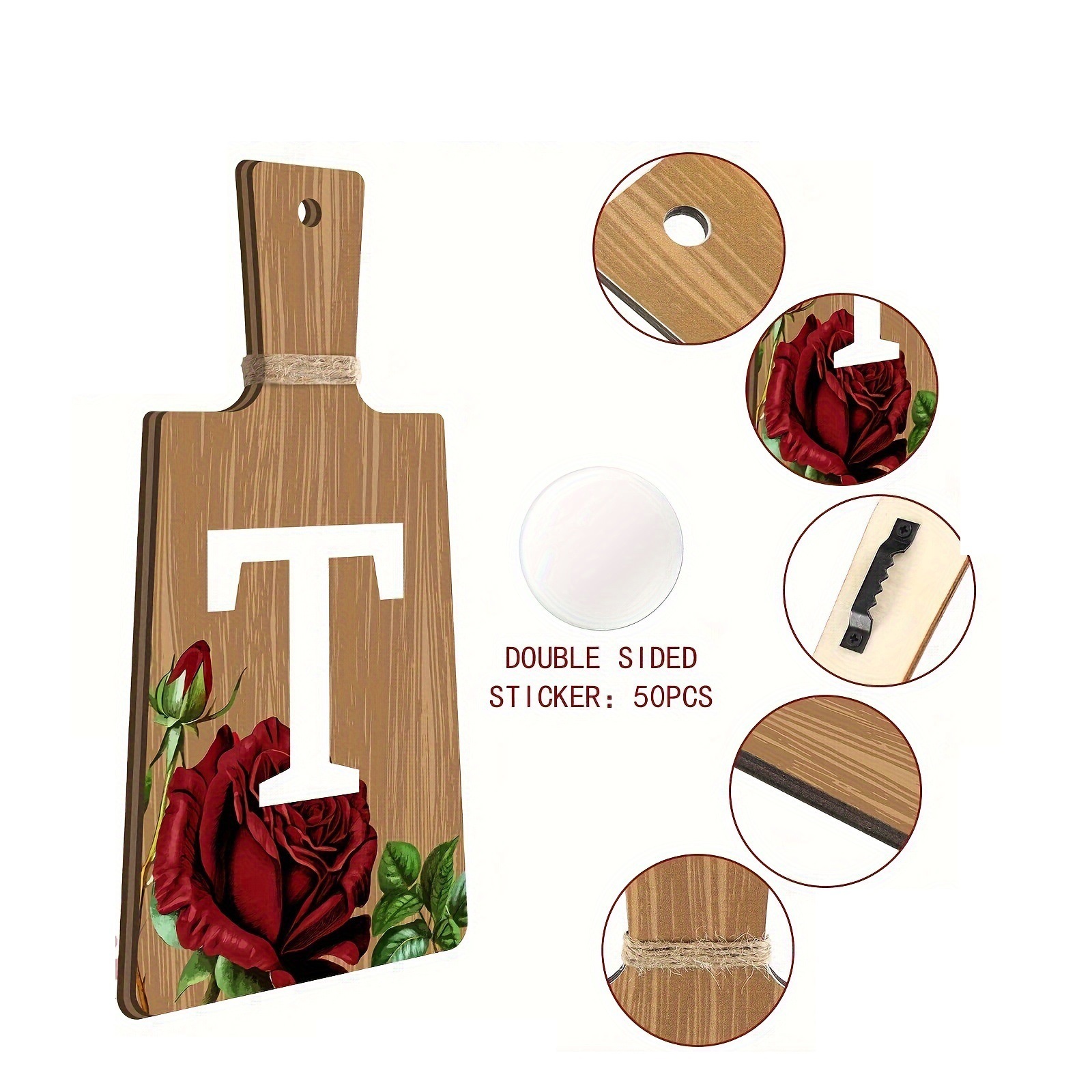 Decoración de la pared cuchillo y tenedor de madera decoración del hogar colgante de madera placa de café colgante decoración de la pared