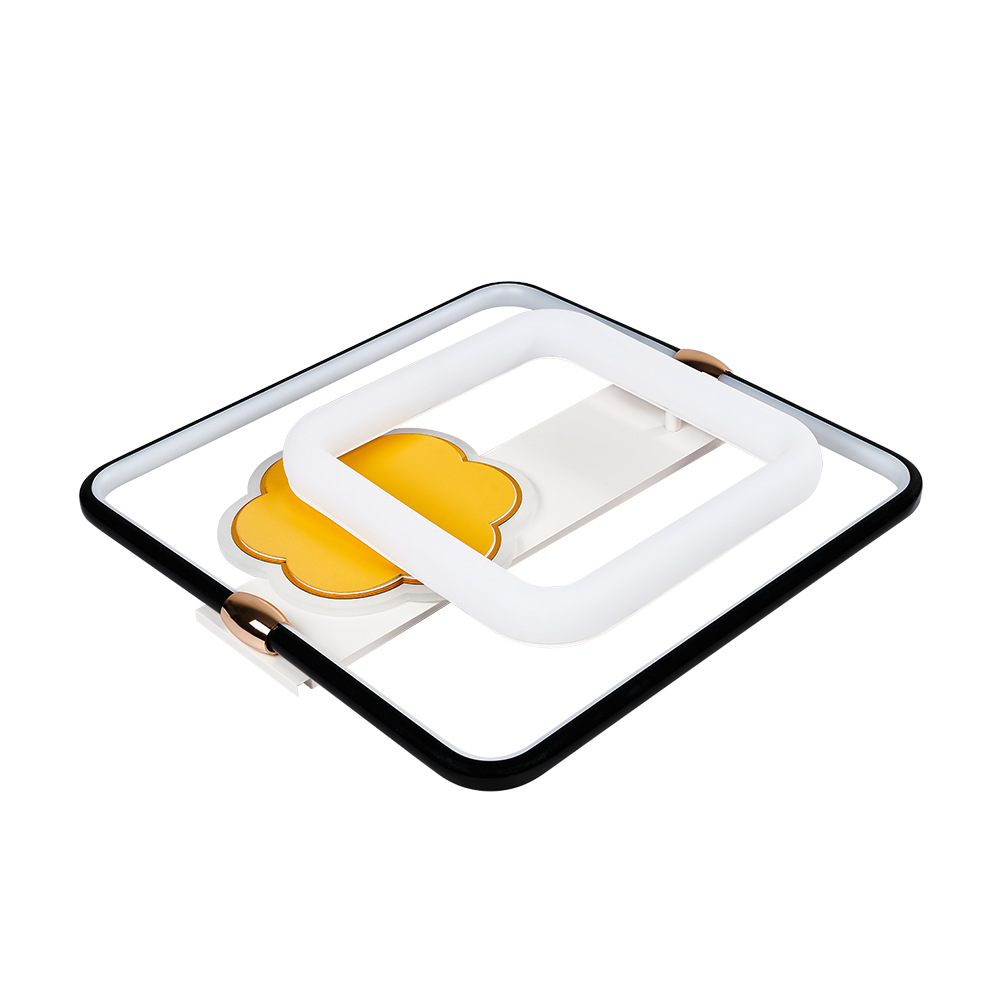 厂家直供LED简约现代灯2.4G智能APP控制调光调色方形吸顶灯卧室灯