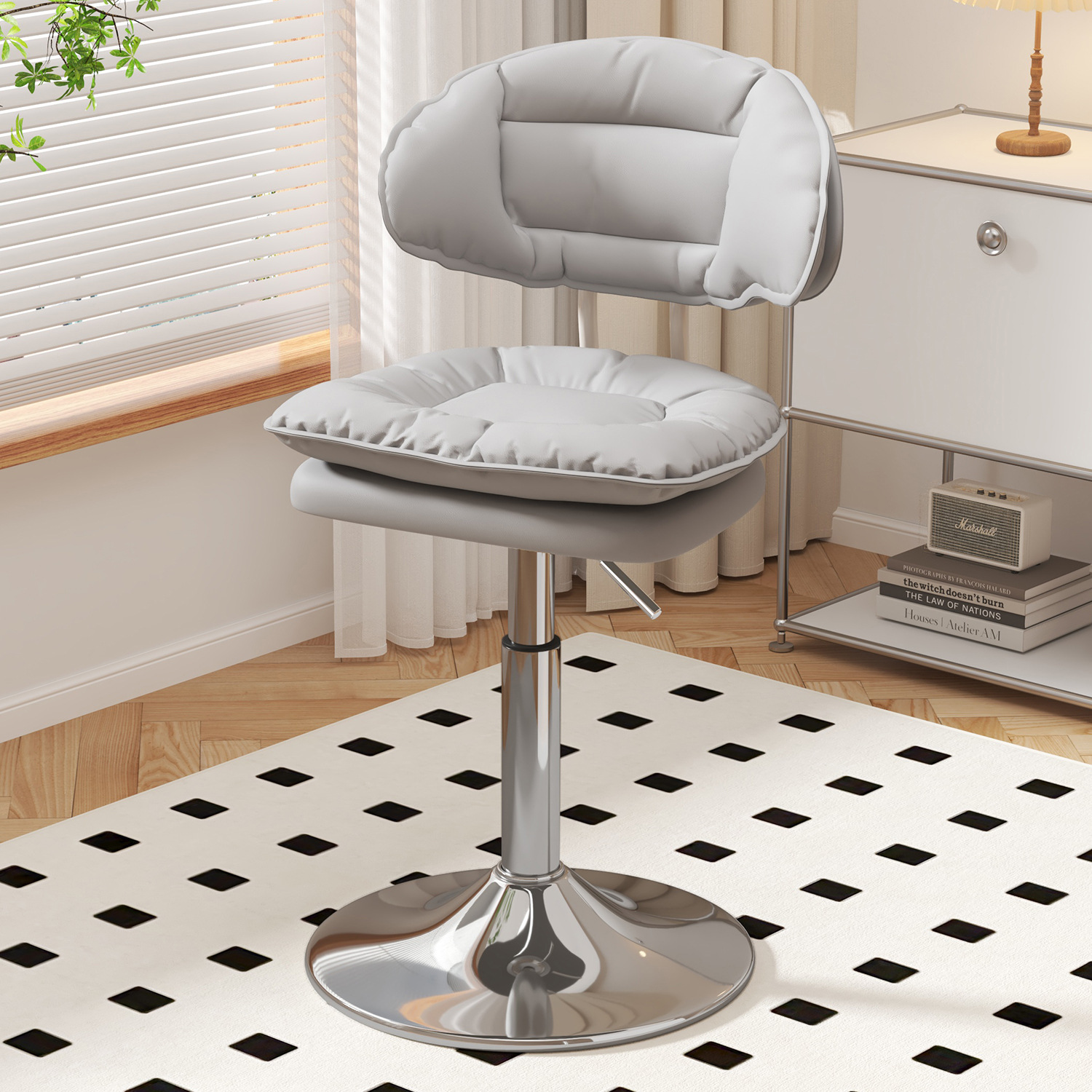 Silla de bar simple taburete giratorio casero respaldo silla de bar silla de plata de belleza manicurista elevación taburete