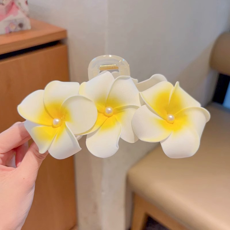 Huevo francés flores agarrar clips mujeres sensación de tiburón clips cabello pequeño clips cabello de flores de alta calidad clips cabello tocado