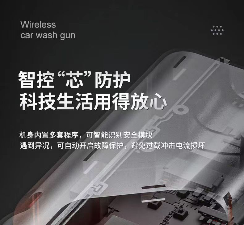 New cross-border household high-pressure car washer lithium battery car washer water gun portable lithium battery wireless high-pressure car washer